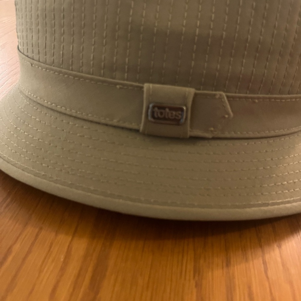 Vintage Totes Rain Rolls Right Off Tan/Beige Fedora Rain Hat size Large - Picture 10 of 10